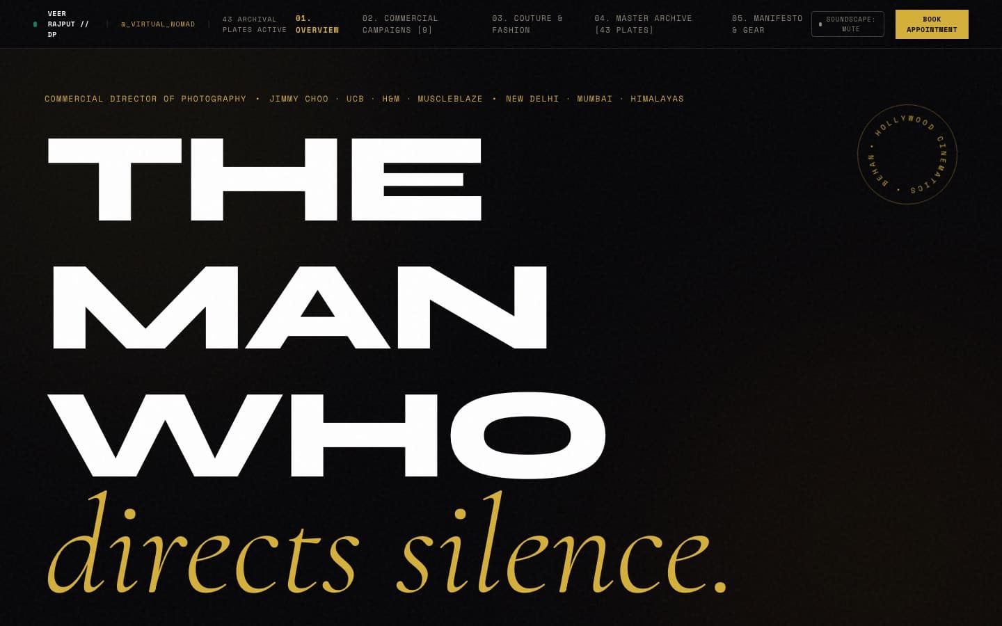 Screenshot of the Veer Rajput website